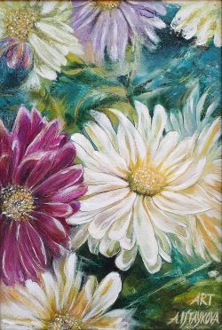 Chrysanthemums by Albena Istaykova