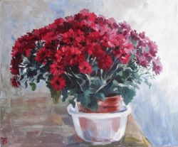 Red Flowers by Kateryna Bortsova
