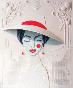 Girl In A White Hat by Sergey Mayatski