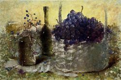 Still Life With Grapes In A Basket