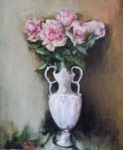 Pink Flowers In An Antique Vase by Igor Navrotskyi