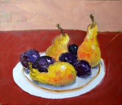 Pears and plums by Vladimir Solovyev