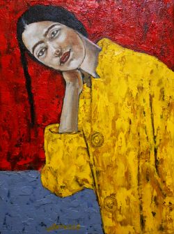 Woman In Yellow / SOLD by Artur Isayan