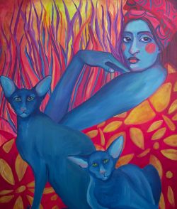 Blue Cats by Oksana Chumakova