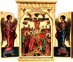 Crucifixion (Triptych) by Ventsislav Shtarkov