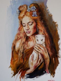 Lady Angela With Ermine by Igor Navrotskyi