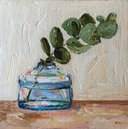 Eucalyptus Branch In A Vase 1 by Sveta Makarenko