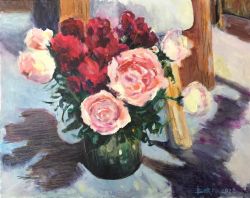 Still Life With Roses by Tetiana Zaichenko