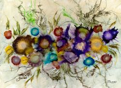 Colourful Flowers by Danguole Serstinskaja