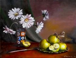 Still Life With Camomiles by Serhiy Berezin