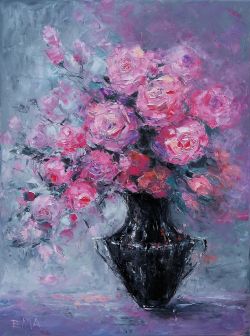 Try Not To Love A Pink Rose by Emilia Milcheva