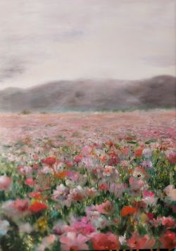 Field Of Pink Flowers by Elena Mardashova