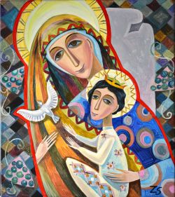 Virgin Mary And Jesus by Zoriana Shymko
